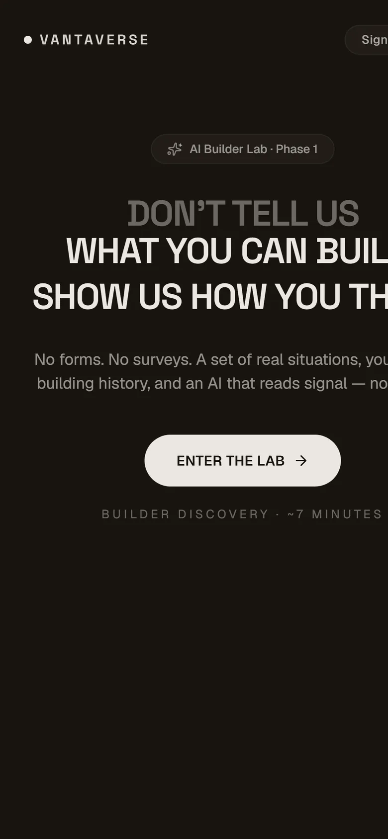 AI Builder Lab on a phone