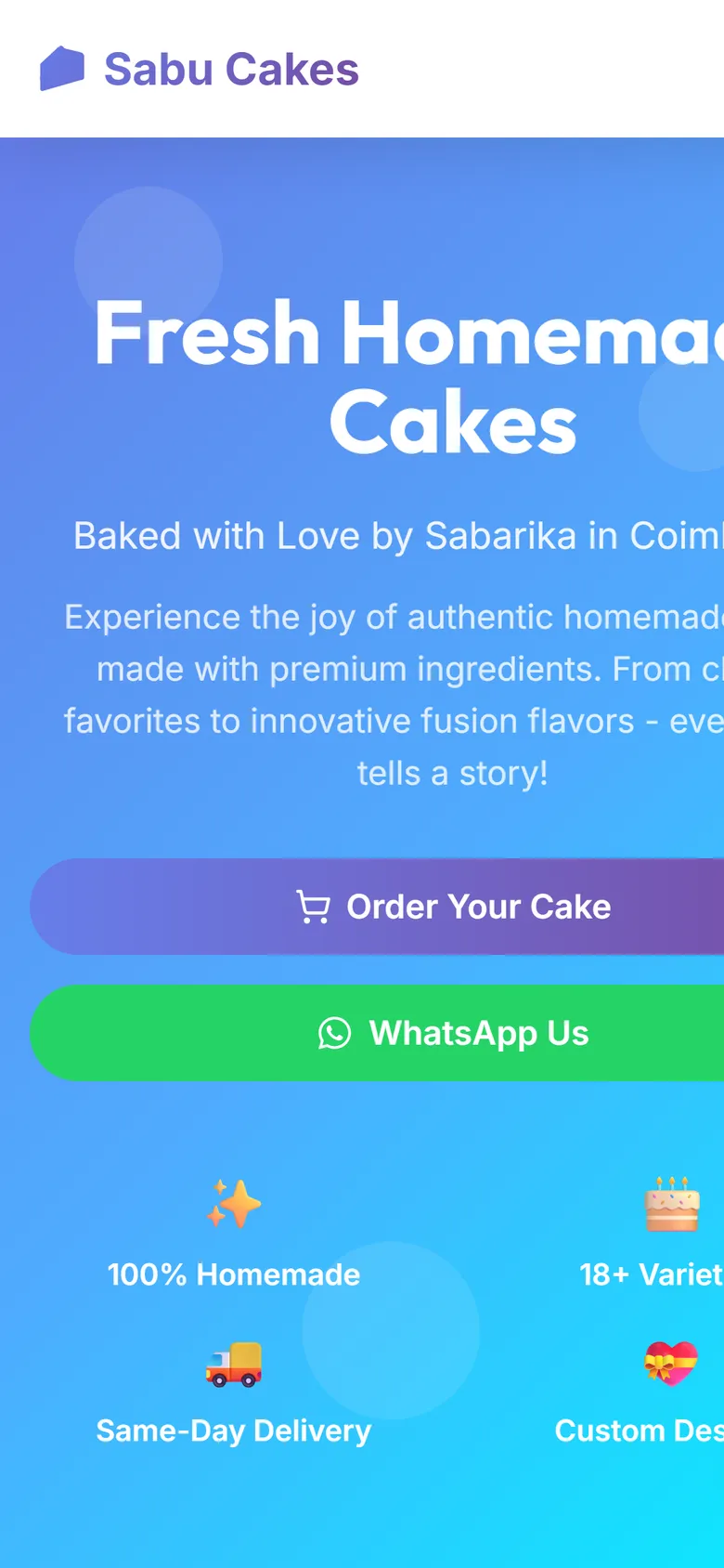 Sabu Cakes on a phone