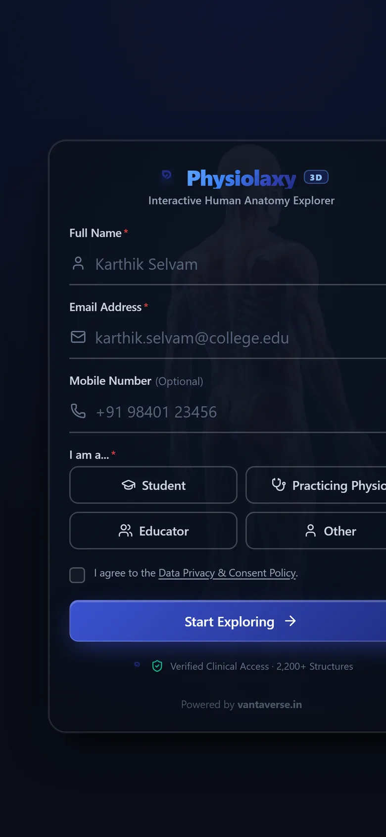 Physiolaxy on a phone